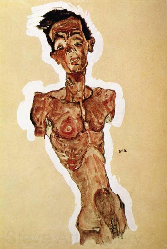 Egon Schiele Nude Self portrait France oil painting art